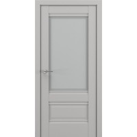 Межкомнатная дверь Турин В4 ДО Сатинато, Экошпон, матовый серый