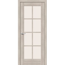 По цвету дверей,Дверь межкомнатная, эко шпон Прима-11.1 White Сrystal, Cappuccino Melinga