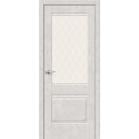 Дверь межкомнатная, эко шпон Прима-3 Look Art / White Сrystal