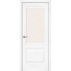 По стилю дверей,Дверь межкомнатная, эко шпон Прима-3 Snow Melinga / White Сrystal