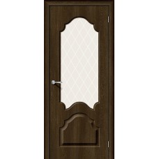 По материалу дверей,Дверь Скинни ПВХ-33 Dark Barnwood / White Сrystal