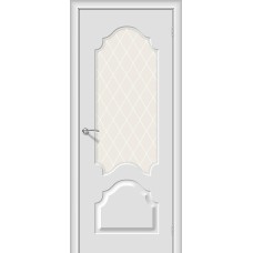 По материалу дверей,Дверь Скинни ПВХ-33 Fresco / White Сrystal