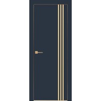 Дверь Геона Гранд-7 ДГ, AL кромкой, ПВХ-Шпон, Софт чернильный