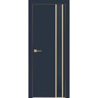 Дверь Геона Гранд-8 ДГ, AL кромкой, ПВХ-Шпон, Софт чернильный