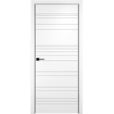 По стилю дверей,Дверь межкомнатная Line-1, AL кромка с двух сторон, цвет Вайт