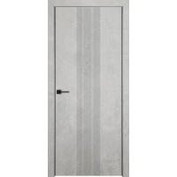 Дверь межкомнатная Line-2, AL кромка с двух сторон, цвет бетон светлый
