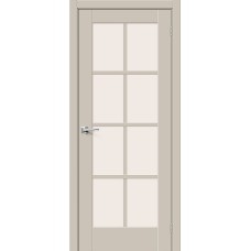 По цвету дверей,Дверь межкомнатная Прима-11.1 ПО White Сrystal, ПЭТ, Cream Silk