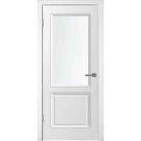 Ульяновская дверь межкомнатная УНО-2 ДО, Эмаль белая