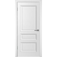 Ульяновская дверь межкомнатная УНО-3 ДГ, Эмаль белая