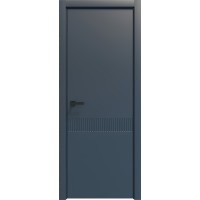 Дверь Геона Коста-12 ДГ, AL кромкой, ПВХ-Шпон, Софт чернильный