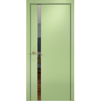 Дверь Оникс Престиж 1 Зеркальный триплекс, эмаль фисташка