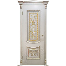 По цвету дверей,Оникс Элит с элементами декора ПО витраж, белая эмаль золотая патина