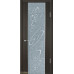Дверь Геона Люкс 1, Триплекс с тканью с рисунком со стразами, Венге