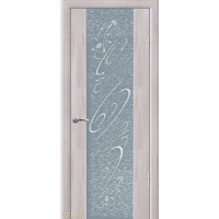 Дверь Геона Люкс 1, Триплекс с тканью с рисунком со стразами, Кантри
