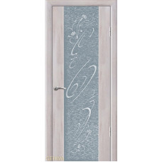 Каталог,Дверь Геона Люкс 1, Триплекс с тканью с рисунком со стразами, Кантри