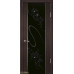 Дверь Геона Кристалл, Триплекс с рисунком со стразами, Венге полосатый