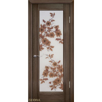 Дверь Геона Орхидея, Стекло с фотопечатью, Орех седой светлый