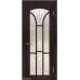 Дверь Геона Сапфир-7, ДО светлое, сатинат с алмазной гравировкой, ПВХ, Венге