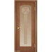 Дверь Геона Фонтан, ДО бронзовое, сатинат с алмазной гравировкой, ультрашпон, Орех янтарь