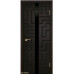 Дверь Геона Лабиринт-1 с фрезеровкой, ДО лакобель черное, ультрашпон, Венге натуральный 07