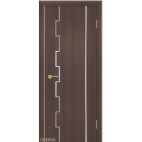 Дверь Геона Аккорд-1, ДО лакобель белое, ультрашпон, Орех шоколад