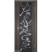 Дверь Геона Пантера, Триплекс черный с шелкографией, ультрашпон, Венге натуральный 07