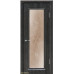 Дверь Геона Сиена, Тонированный matelux с гравировкой, ПВХ-шпон, Венге темный 26 патина серебро