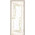 Геона Астория, Сатинат с гравировкой, покраска, ПВХ-шпон, Белый патина золотая