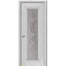 Дверь Геона Тоскана, Сатинат с гравировкой, ПВХ-шпон, Белое серебро