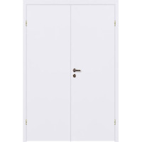 Финская дверь Welldoris, окрашенная двухстворчатая с четвертью, гладкая, белый