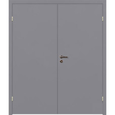 По производителю,Финская дверь Welldoris, окрашенная двухстворчатая с четвертью, гладкая, RAL 7040