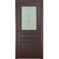 Ульяновские двери, Милано 1, натуральный дуб шоколад, стекло белое Агата