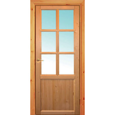 По материалу дверей,Дверь под покраску ТС Дачное, под остекление, массив сосны