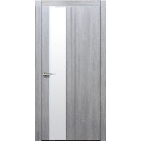 Дверь межкомнатная Rimini Vetro Лакобель белый, Eco Flex, Дуб Торонто