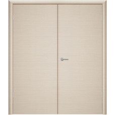 По материалу дверей,Влагостойкая композитная пластиковая дверь, гладкая, двустворчатая, цвет кремовый RAL 9001