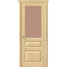 По материалу дверей,Дверь без отделки из массива сосны DB М-5, сатинато бронзовое Кристалл
