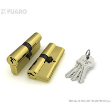 Фурнитура,Цилиндровый механизм Fuaro 100 CA 70 mm (30 10 30) PB латунь 3 кл.