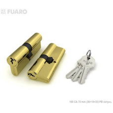 Фурнитура,Цилиндровый механизм Fuaro 100 CA 75 mm (30 10 35) PB латунь 3 кл.
