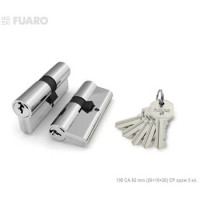 Цилиндровый механизм Fuaro 100 CA 80 mm (30 10 40) CP хром 5 кл.