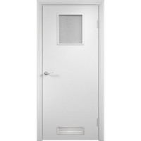 Дверной блок с четвертью модель 31 с вентиляционной решеткой №2, ГОСТ 6629-88, белый