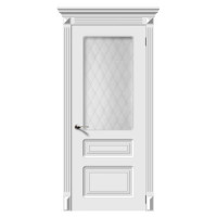 Дверь межкомнатная классическая, Трио ПО, Эмаль белая