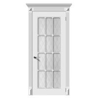 Дверь межкомнатная классическая, Ноктюрн ПО2, Эмаль белая
