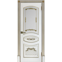 Ульяновские двери, Алина-ДО, эмаль белая с золотой патиной
