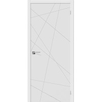 Дверь Межкомнатная Граффити-5 ДГ, Белая эмаль