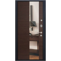 Утепленная входная дверь Титан Мск Тop M-15, Эко-венге / Венге кроскут зеркало