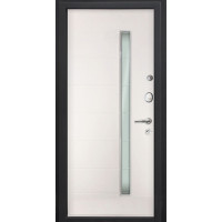 Утепленная входная дверь Титан Мск Тop M-36 Серый металлик / Белый малибу