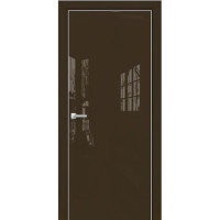 Дверь Оникс Арт, Lacobel RAL 8028 по зеркалу, без рисунка