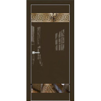 Дверь Оникс Арт, Lacobel RAL 8028 по зеркалу, рисунок 21.3