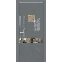 Дверь Оникс Арт, Lacobel RAL 7040 по зеркалу, рисунок 21.1