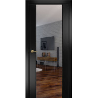 Дверь Оникс Престиж ПО с зеркальным триплексом, эмаль черная
